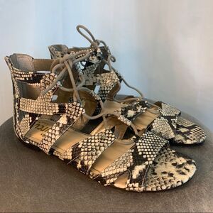 𝅺SAM Edelman Bysam snakeskin gladiator sandals Sz 9.5